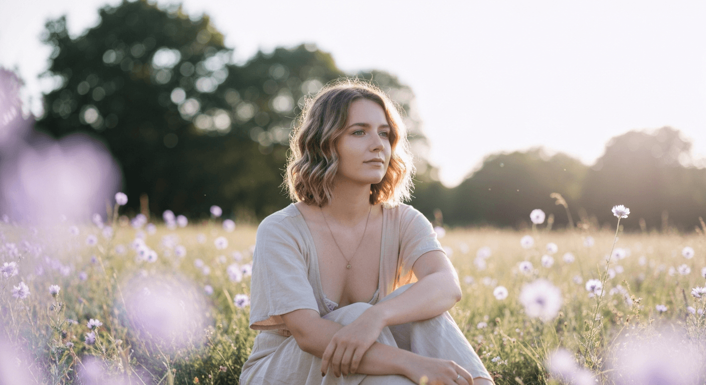 Serene mental health and wellness background